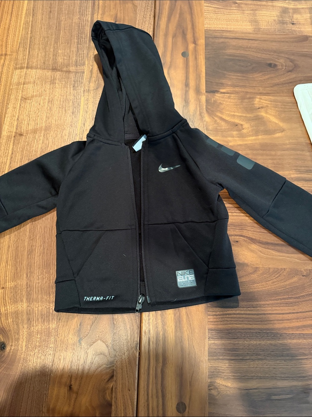 Nike Black Kids' Therma-FIT Full-Zip Hoodie